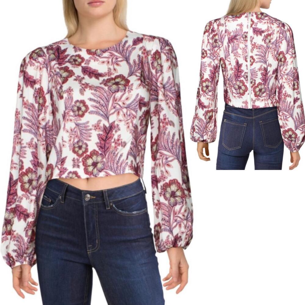 LINI Floral Crop Top Size M